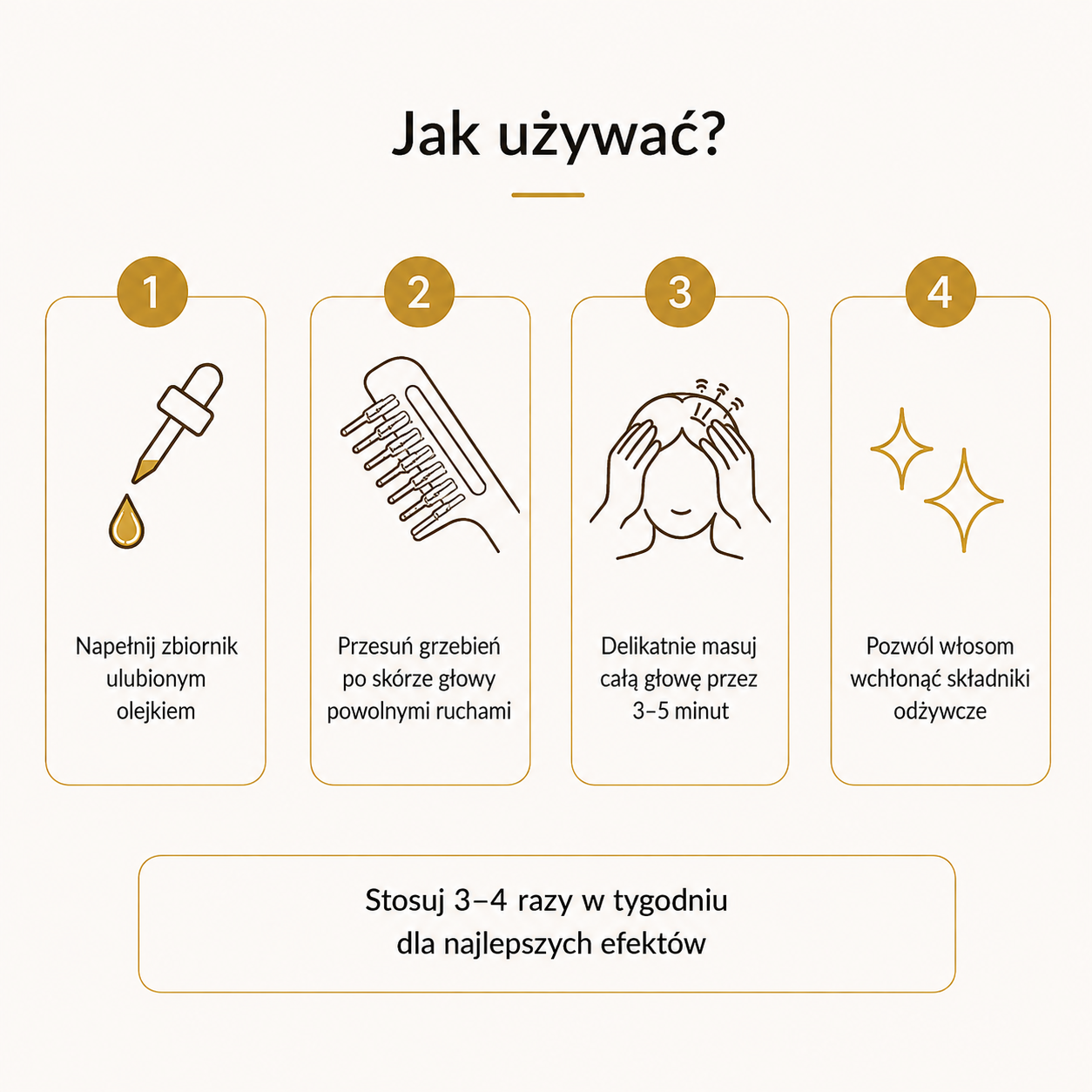 Saloria - Grzebień z aplikacją olejku