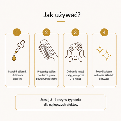 Saloria - Grzebień z aplikacją olejku