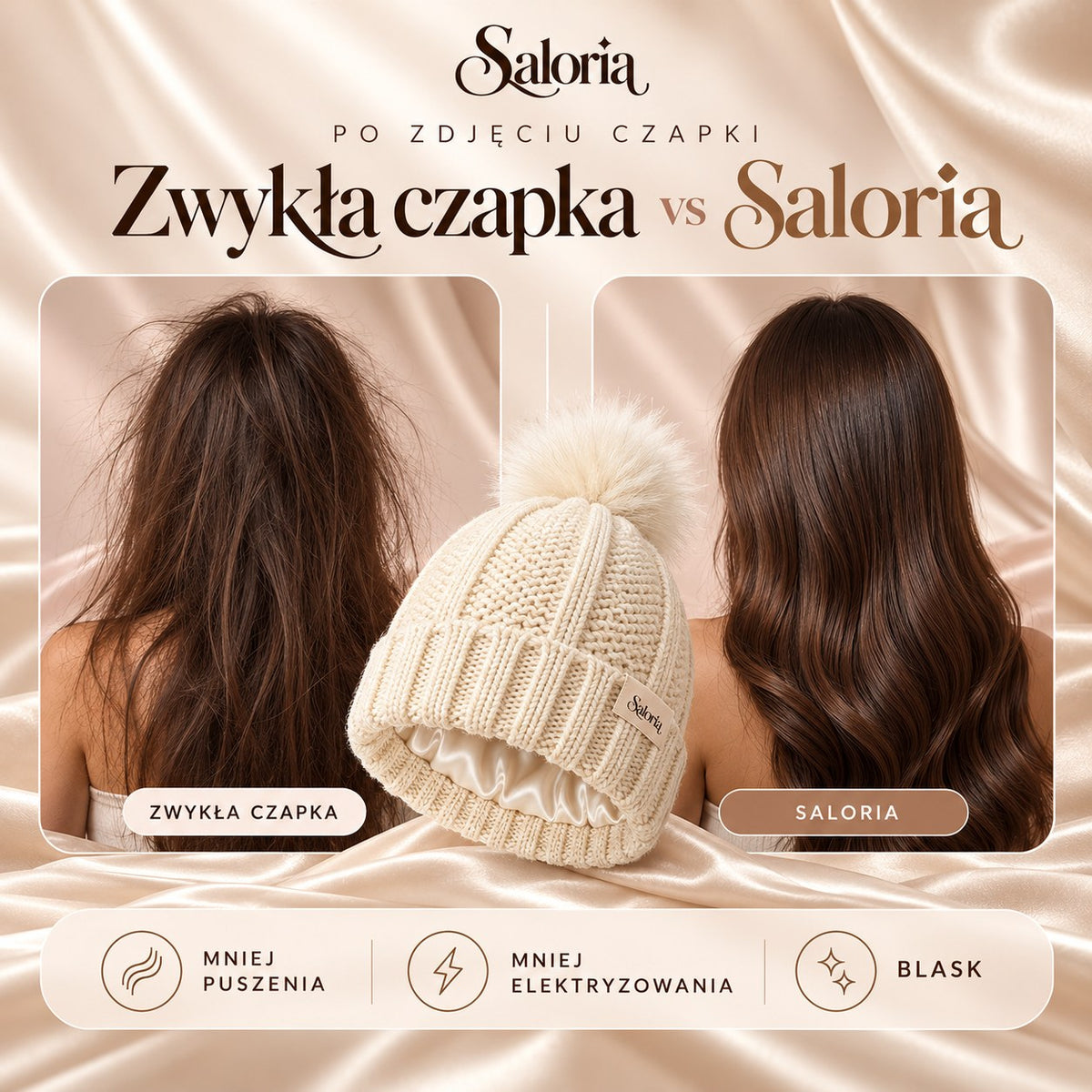 Zwykła czapka vs Saloria